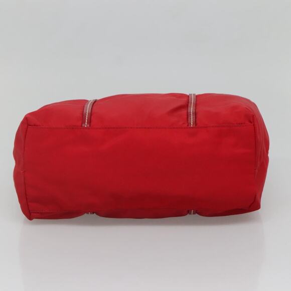 PRADA Tote Bag Nylon Red Silver - Picture 9 of 12